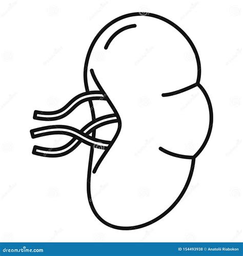 Spleen Icon Outline Style Stock Vector Illustration Of Body