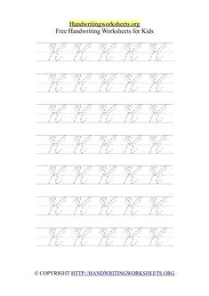Cursive Alphabet Handwriting Letter Worksheets with Arrows ...