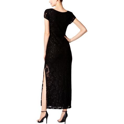 Connected Apparel Womens Sequined Lace Evening Dress Gown Petites BHFO