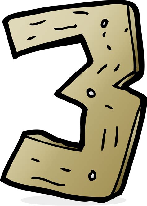 Cartoon Wooden Number 45231206 Png