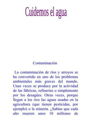 La ContaminacióN De Los RíOs PDF