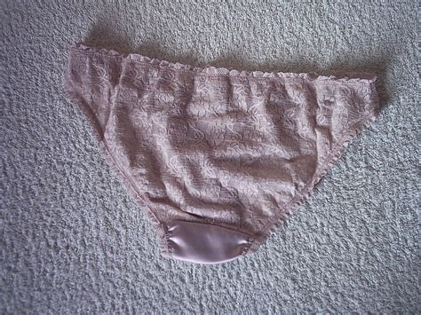 Silky Satin Lace Nude Mini Bikini Brief Panties Frilly Knickers S 10 12 EBay