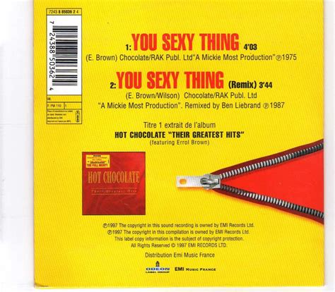 Hot Chocolate You Sexy Thing CDS Eurodance CD Shop