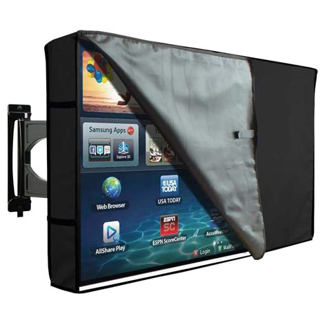 KHOMO GEAR 22 in. to 24 in. Black Outdoor TV Cover with Clear Front ...