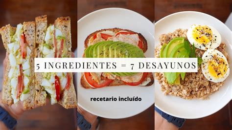 7 Desayunos Saludables y Económicos Recetario grátis YouTube