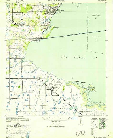 USGS 1 24000 SCALE QUADRANGLE FOR SAFETY HARBOR FL 1952