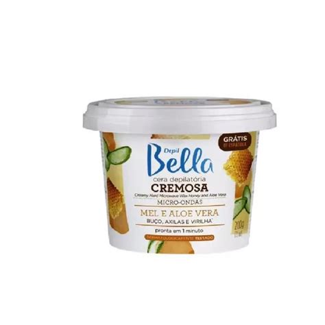 Cera Depil Bella Cremosa Micro Ondas Mel E Aloe Vera 200g Cera Depil