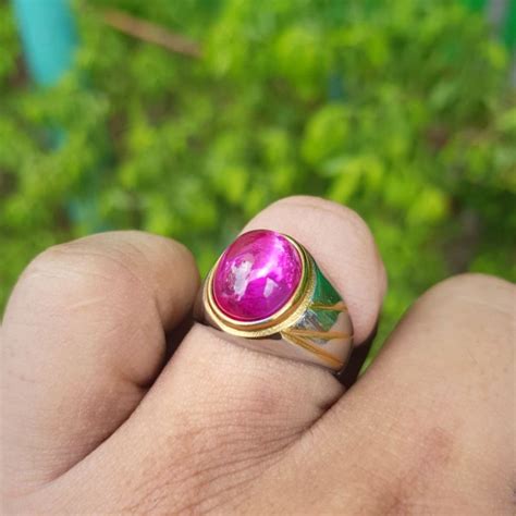 Jual Batu Cincin Merah Siam Rose Asli Bangkok Shopee Indonesia