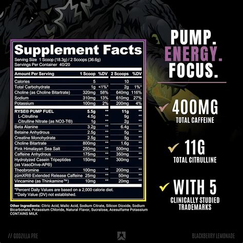 Ryse Godzilla 40 Servings - Kahma