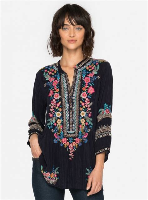 Boho Tunic Tops Boho Tunics Party Fashion Boho Fashion Womens Fashion Kurti Embroidery