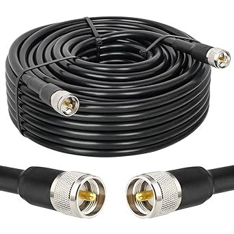 MOOKEERF CB Coax Cable 100ft RG213 Coaxial Cable UHF PL259 Male To Male