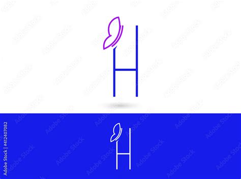 Letter H Butterfly Logo Design Vector Combination Of Animals And