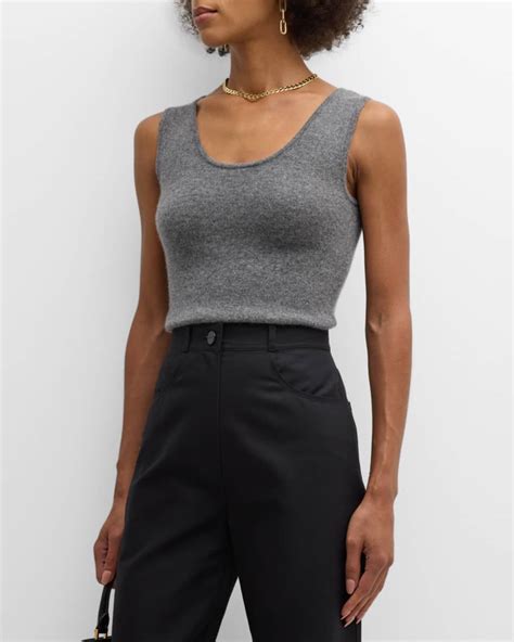 Neiman Marcus Cashmere Collection Cashmere Basic Tank Top Neiman Marcus