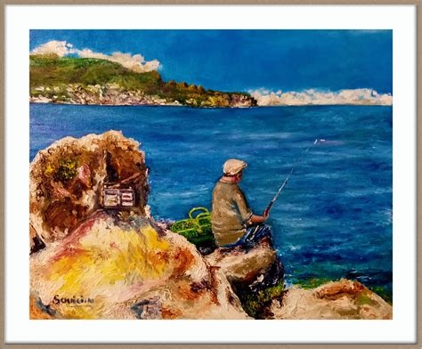 Peinture Le Pêcheur Solitaire