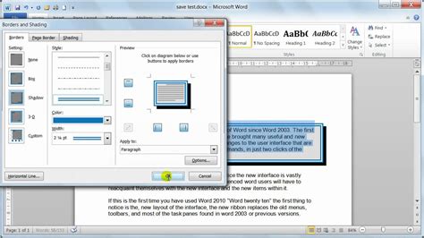 Microsoft Word 2010 Paragraph Formatting Borders And Shading Tutorial Hot Sex Picture