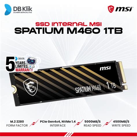 Jual Msi Ssd Internal Spatium M Tb Pcie M Nvme Gen Shopee