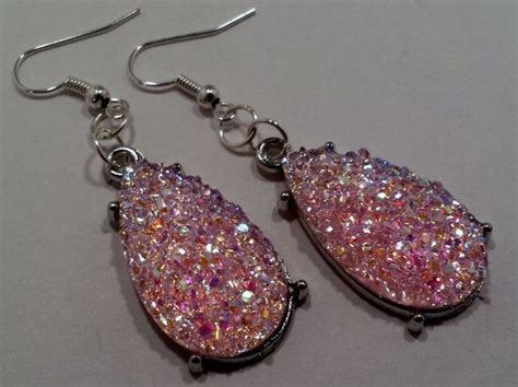 Pink Sparkly Earrings Etsy Pink Sparkly Sparkly Earrings Earrings