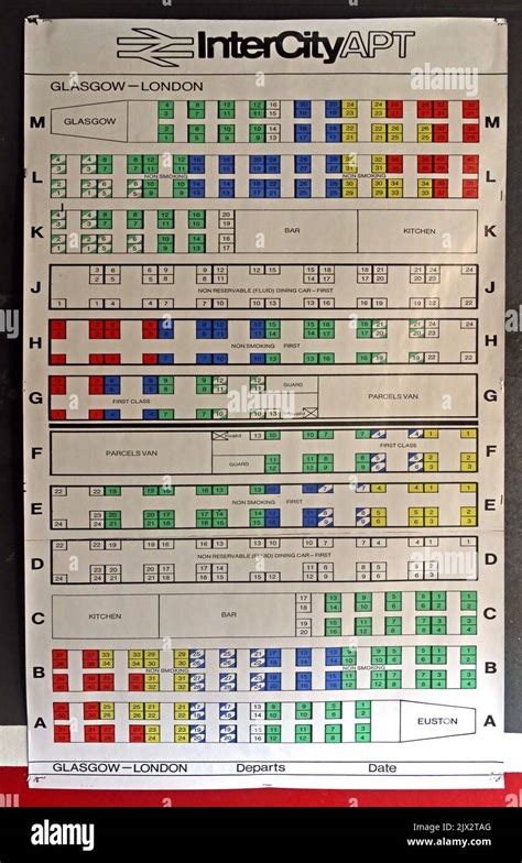 Seating layout, British Rail APT,BREL and British Rail Research Division Advanced Passenger ...