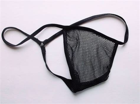 Men S G String Thong Sheer Naked FISH NET Black Sheer Y Back Air Light Breezy Exotic Lingerie