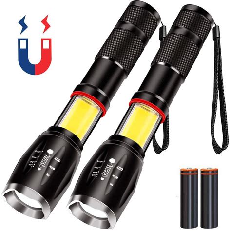 LED Tactical Flashlight, Rechargeable 18650 Battery Included, Super