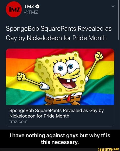 Gay By Nickelodeon For Pride Month SpongeBob SquarePants Revealed As