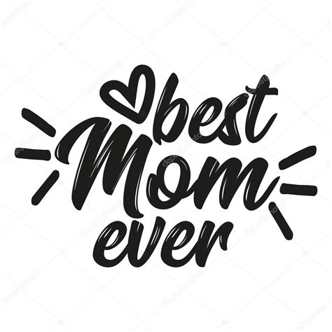 Best Mom ever Tarjeta de felicitación del día de la madre vectorial