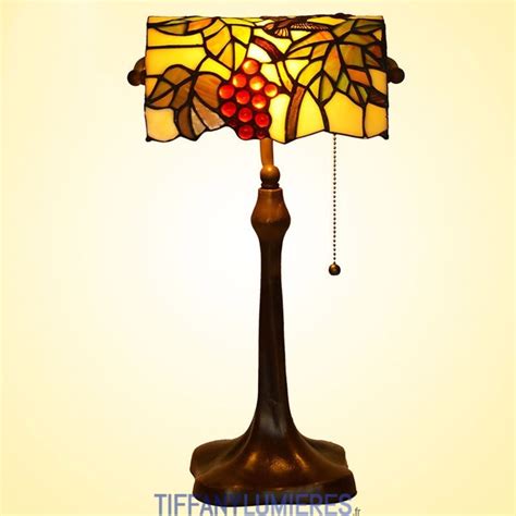 Lampe De Table En Vitrail Tiffany De Cm De Raisin Rural France