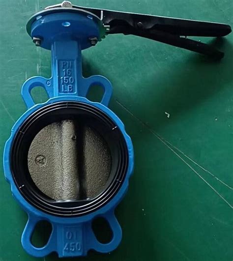 Ductile Iron Manual Handle Butterfly Valve Pn1016 101625k Wafer Soft Seal Stainless Steel