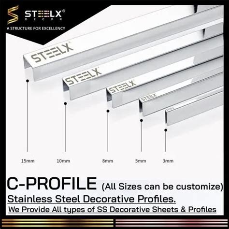 SS304 Decorative Stainless Steel Trims Profiles Shapes T U L