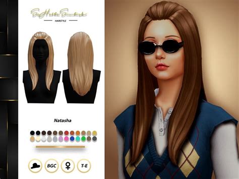 Sehablasimlish S Natasha Hairstyle Sims Hair Sims 4 Dresses Sims 4