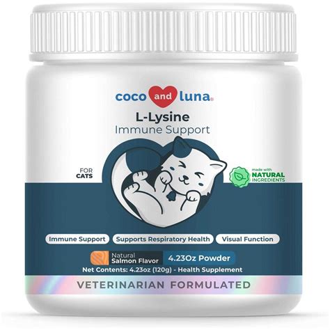 Coco And Luna L Lysine Immune Support Salmon Flavor Powder Cat