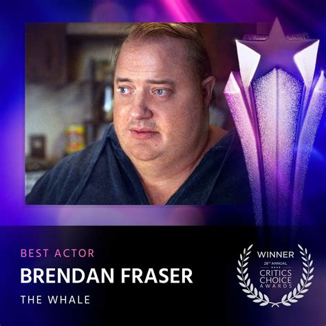 Brendan Fraser Wins The Critics Choice Award For Best Actor For The