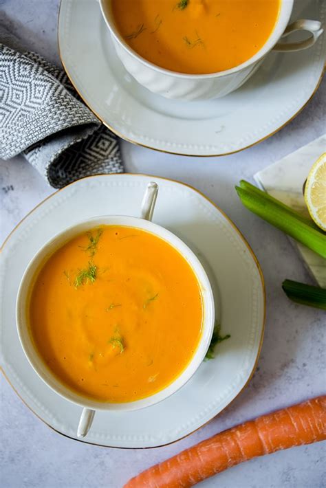 Karotten Kürbis Ingwer Suppe mit Fenchel und Apfel Home and Herbs