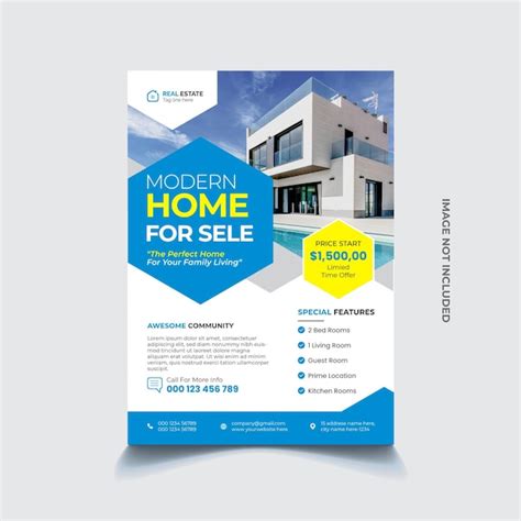 Premium Vector Real Estate Flyer Design