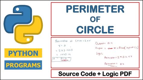 Python Program To Calculate Perimeter Of A Circle Youtube