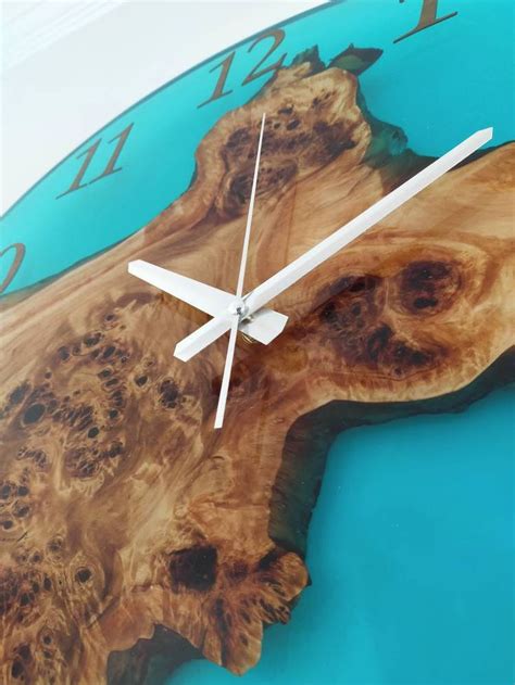 Unique Handmade Wooden And Epoxy Resin Wall Clocks Etsy Handmade