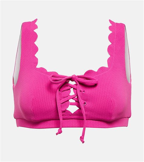 Scalloped Bikini Top In Purple Marysia Mytheresa