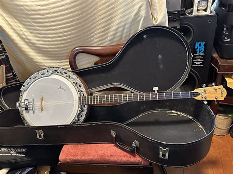 Framus 5 String Banjo 1970s Natural Reverb