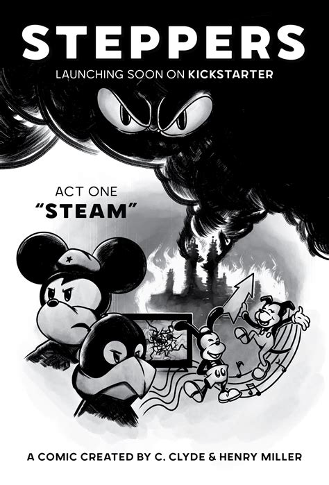 Cover art for STEPPERS, our Mickey comic exploring his life as a