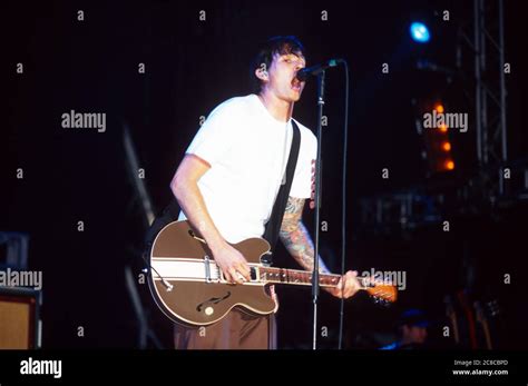 Tom Delonge In Blink 182 Performing At The Reading Festival 2003