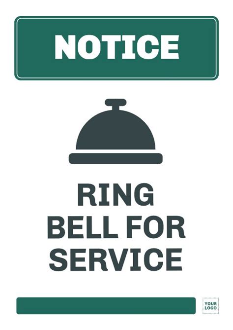 Free Printable Ring The Bell Signs To Edit Online