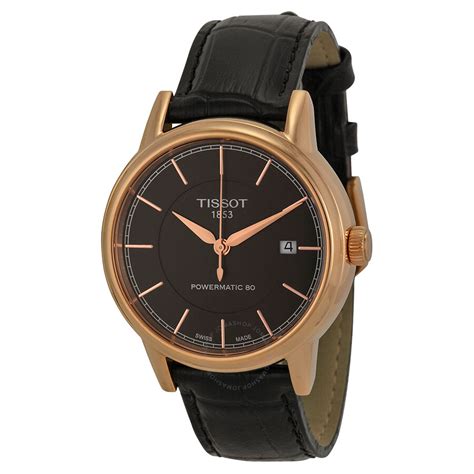 Tissot Carson Black Dial Rose Gold Plated Mens Watch T0854073606100 Carson T Classic