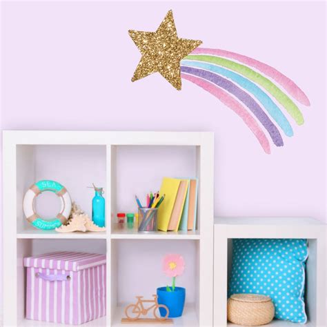 Rainbow Wall Decal Star Wall Decals Girl Wall Decals Vinyl Wall