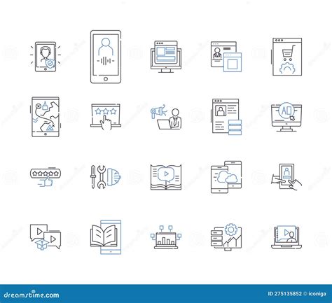 Devops Outline Icons Collection Automation Collaboration Agile