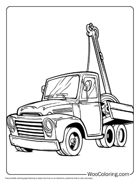 100+ Tow Truck coloring pages (FREE) Printable PDF | Woo Coloring