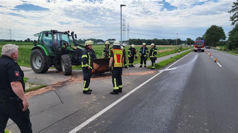 Trecker Verliert Auf Der B Bei Lingen Estringen Hydraulik L Noz