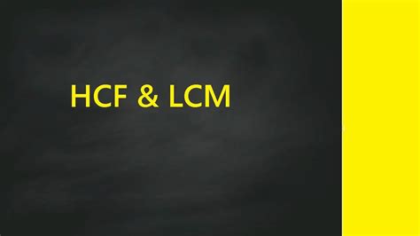 Relation Between Hcf Lcm And Given Numbers Hcf Lcm Meena For