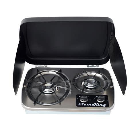 2 Burner Drop In Rv Cooktop Stove Includes Cover