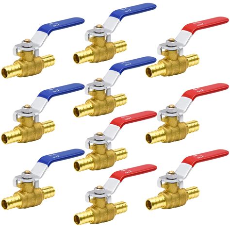 Snapklik 4 10 20pcs PEX Ball Valves 1 2 PEX Brass Full Port Shut