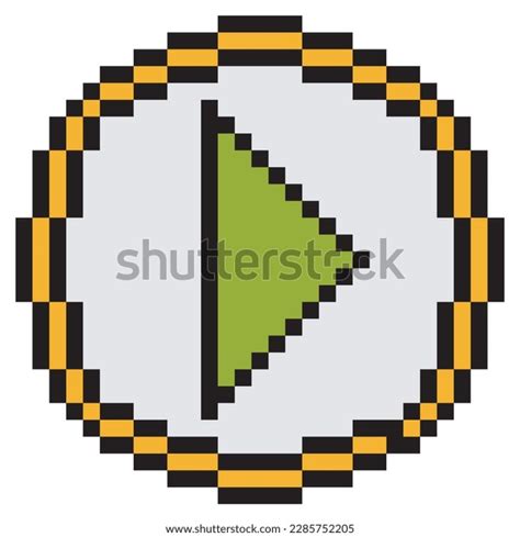 Play Button Icon Pixel Art Stock Vector (Royalty Free) 2285752205 ...